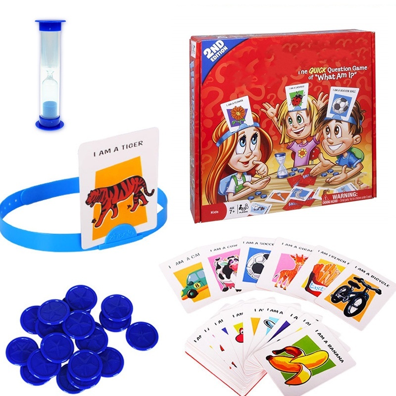 Party Games Kids Indoor - เด็กการ์ดตลกเกมกระดานของเล่น Guess Who I Am เกมครอบครัวเกมเด็ก