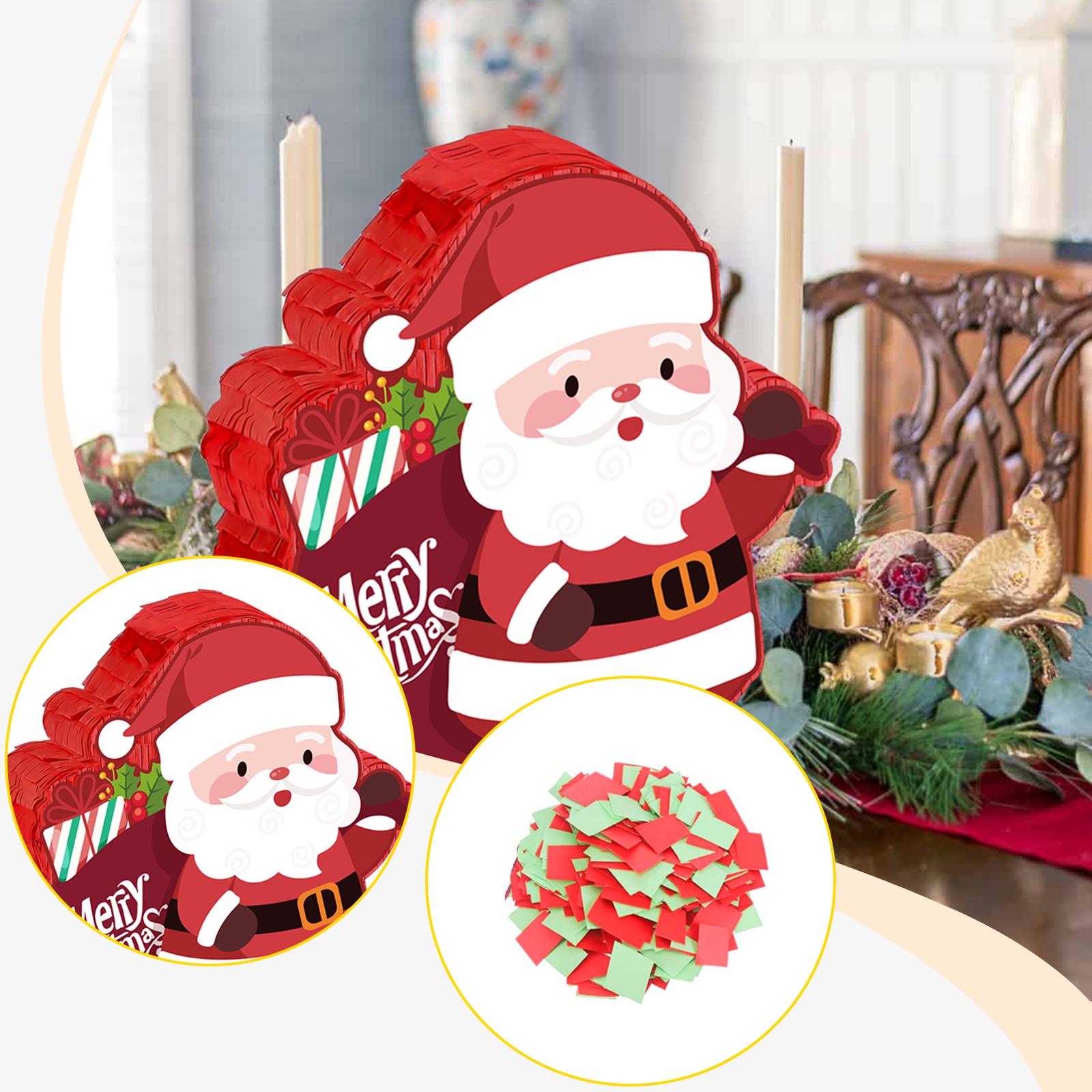 Party Family Games - ของตกแต่งปาร์ตี้พินาต้าซานตาคลอสสำหรับงานเฉลิมฉลองในโรงเรียน งานเลี้ยงครอบครัว และเกมปาร์ตี้