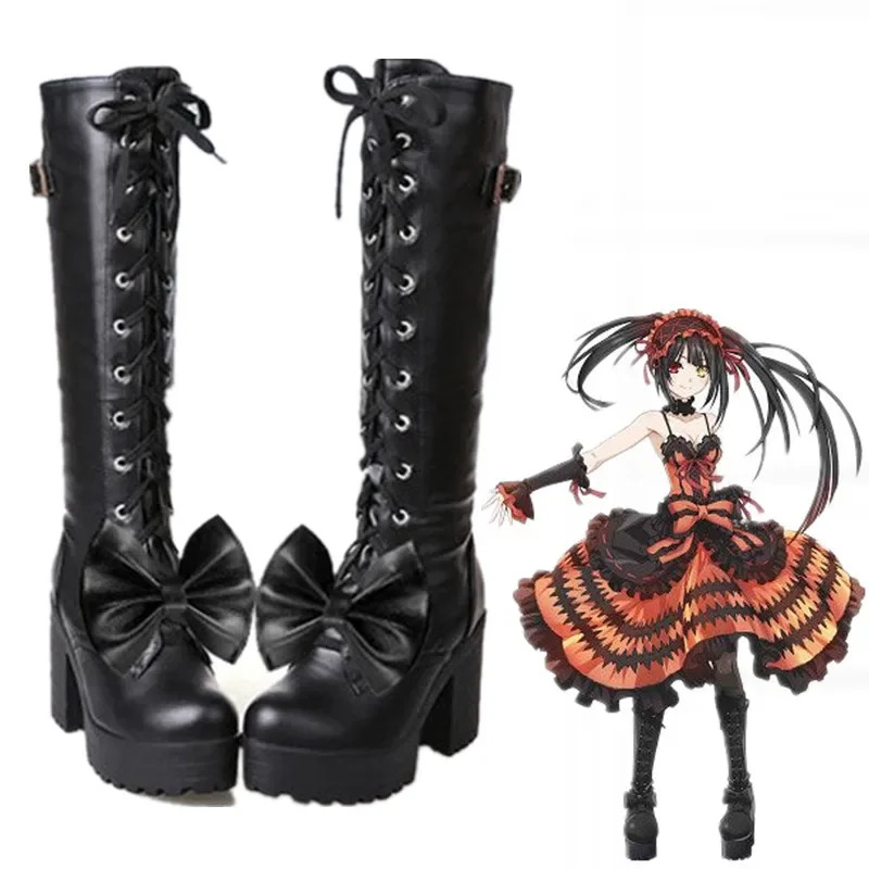 Party Games Youtube - รองเท้าคอสเพลย์อนิเมะ DATE A LIVE โทคิซากิ คุรุมิ