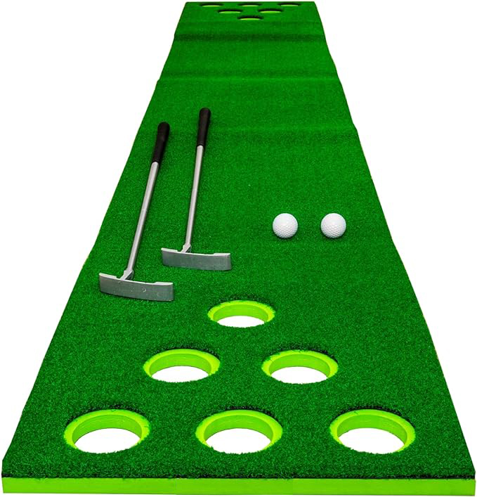 Party Games Golf - ชุดฝึกซ้อมกอล์ฟแบบพกพา สำหรับเล่นในออฟฟิศ ปาร์ตี้ และสนามหลังบ้าน พร้อมผ้าคลุม ใช้ได้ทั้งในร่ม/กลางแจ้ง