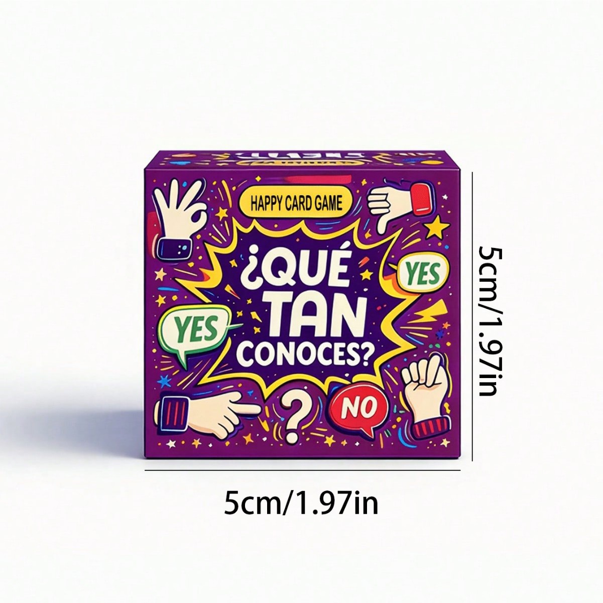 Party Games Entertainer - การ์ดเกมภาษาสเปนขนาดเล็ก 5 ซม. รู้จักฉันไหม? เกมกระดานสำหรับความบันเทิงหลังอาหารค่ำ เกมปาร์ตี้สำหรับการเดินทาง