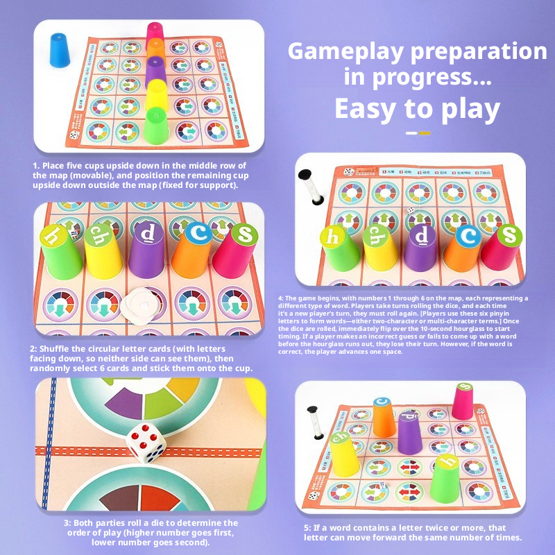 ของเล่นเกมจับคู่พินอินจีนสำหรั - Party Games Kids Indoor บทวิจารณ์และราคา