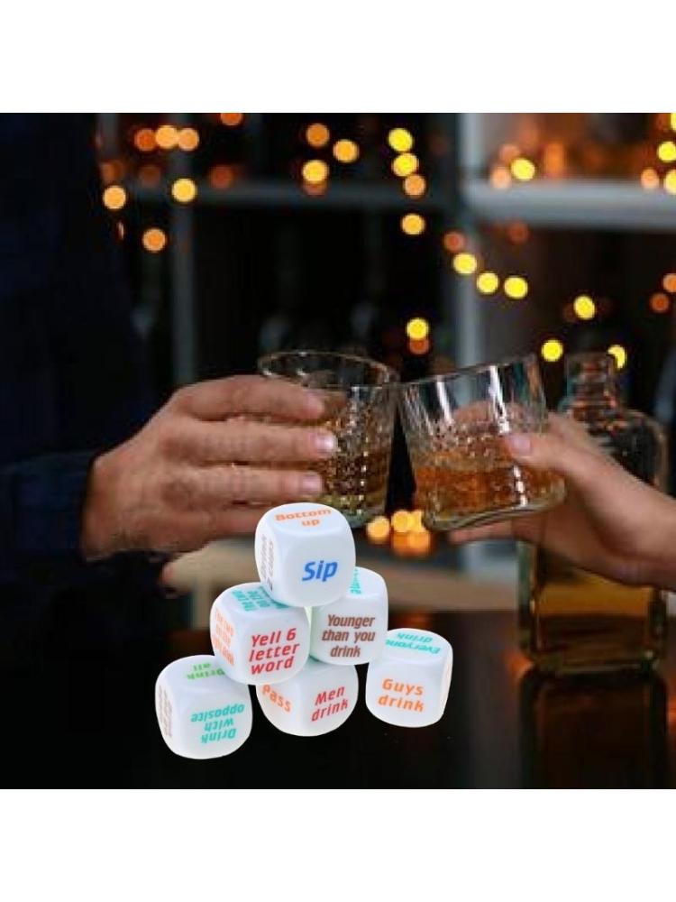 6 ชิ้น 25 มิลลิเมตรไวน์ Dices  - Party Games Adults Drinking บทวิจารณ์และราคา